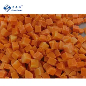 Sinocharm cubetto di carota fresca BRC A verdure 10*10mm A dadini di fabbrica prezzo di fabbrica congelato dadi di carota rossa IQF