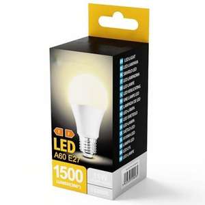 Ampoule LED A60 E27 15W 3000K, lumière chaude, faible consommation, idéale pour l'éclairage domestique et les espaces de travail. - Product Image 1