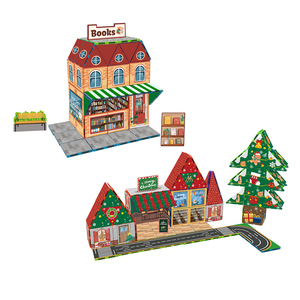 Set di Blocchi Magnetici a Forma di Pane per Supermercato, Puzzle di Costruzione con Piastrelle Magnetiche, Giocattoli Montessori per Bambini - Product Image 1