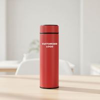 Gourde isotherme intelligente en acier inoxydable de 17 oz avec affichage de la température LED et infuseur à thé pour adultes