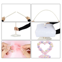Arche de colonne de ballons avec base en forme de cœur, kit de présentation pour décoration de fond de fête de mariage ou d'anniversaire