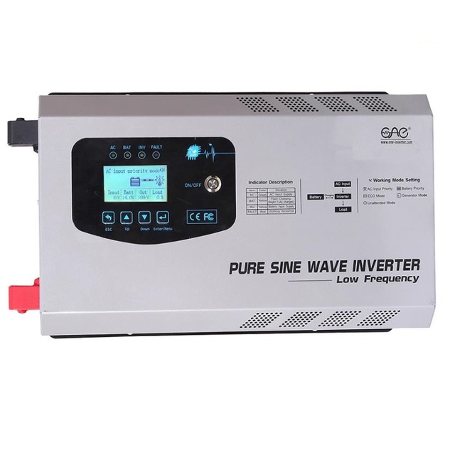 6Kw Solar Ups Power Inverte 6000w 48v 120v 240v Split Phase Pure Sine Wave off Grid Pv Inverter 1kw to 6kw