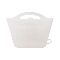 Sac de conservation en silicone alimentaire 100% sans BPA, réutilisable et personnalisé, pour la cuisine, capacité 200 ml, conception compressible, vente en gros