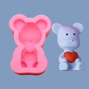 Moldes de Silicona para Dulces y Chocolate, Moldes de Oso y Corazón para Bodas, Decoración de Pasteles, Moldes para Cupcakes para Hacer el Día de San Valentín - Product Image 2