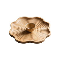 Assiette à fruits ronde en bambou 20/24 cm, plusieurs choix, plateau à sauce en bambou, petite assiette créative en bambou