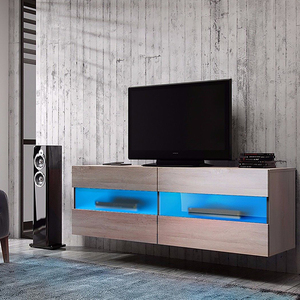 Moderno 65 <span class=keywords><strong>pollici</strong></span> luce a LED camino elettrico <span class=keywords><strong>TV</strong></span> Stand <span class=keywords><strong>in</strong></span> legno <span class=keywords><strong>TV</strong></span> Console con vetro per uso domestico camera da letto - Product Image 2