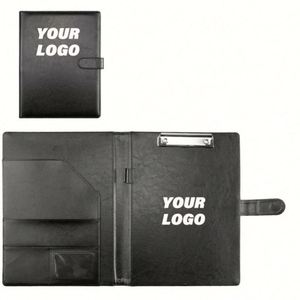 A4 PU Leather Binder Notebook Pocket File Business Organizer Durable A4 PE Conference <b>Folder</b> <b>for</b> School <b>Document</b> Storage - Product Image 1