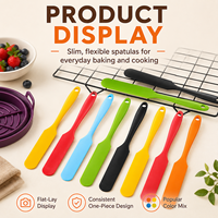Spatule en silicone YMS résistante à la chaleur, spatules à crème et beurre pour gâteaux, grattoir à pâte antiadhésif, outil de cuisson et de cuisine