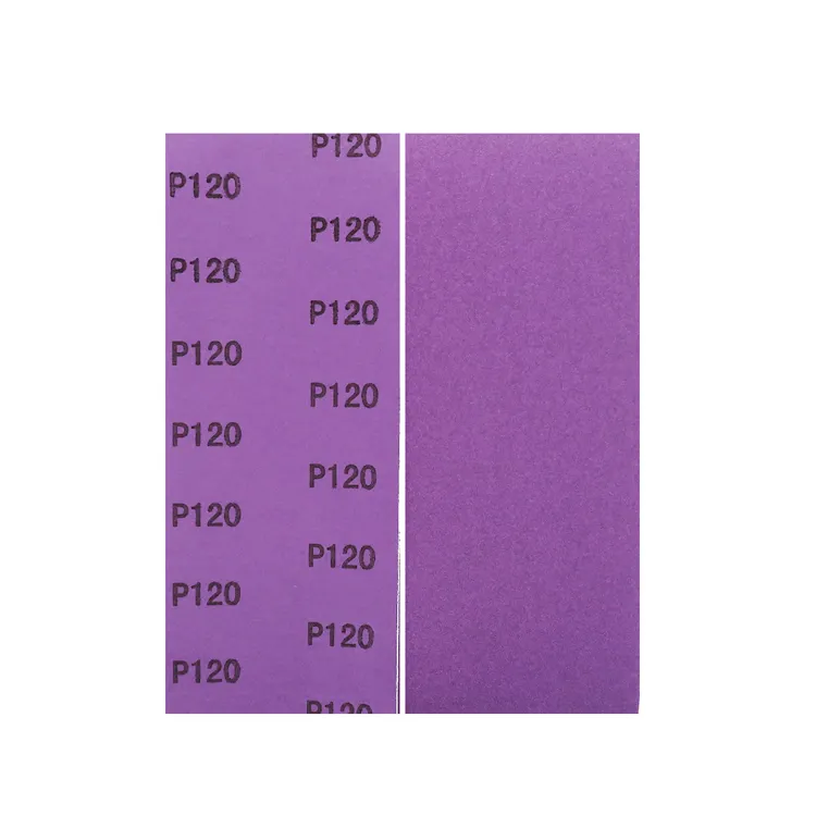 Professional Design 120# 230*93mm Purple Aluminum Oxide Sandpaper for Metal Grinding Automotive Polishing
