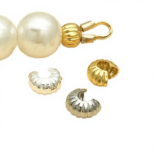 Fermoir ouvert en forme de croissant motif citrouille plaqué argent 925, accessoire de bijoux fait main pour bracelet Sejal - Product Image 3