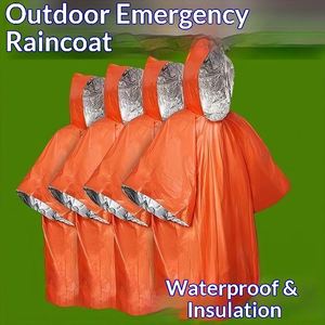 Poncho de Emergencia Térmico Impermeable de Aluminio Grueso para Camping y Senderismo, Manta de Supervivencia Reutilizable para Todas las Estaciones - Product Image 2