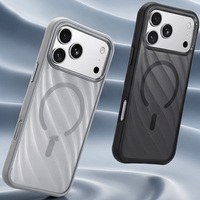 Coque de téléphone antichoc à motif ondulé MOQ 500 pour Apple iPhone 18 Pro Max, 18 Pro, étui de luxe, 18, 17, 16 Plus, coque magnétique mate ondulée