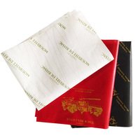 Papier de soie noir recyclé personnalisé avec logo imprimé 17 g/m² pour emballage cadeaux et fleurs