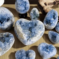 Cristal naturel de guérison en grappe de quartz géode célestite bleue en gros pour la décoration de la maison, autres métiers de cristal