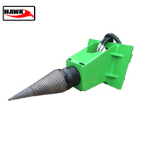 Mini séparateur de bûches à cône, Machine de division d'excavateur, séparateur de bois à vis