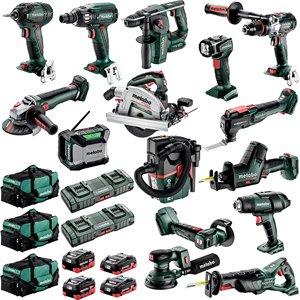 ชุดเครื่องมือไร้สาย MetaboS 18V 5.5Ah Brushless คุณภาพดีที่สุด ใหม่ 100% ชุด 15 ชิ้น ขายดี พร้อมสว่านแม่เหล็กและสว่านกระแทก - Product Image 2