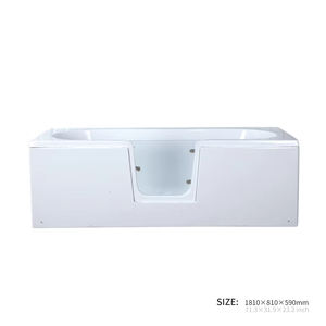 Mandrex moderno acrílico blanco ecológico independiente 1,8 m remojo asiento puerta Combo masaje 60gal + escurridor bañera - Product Image 6