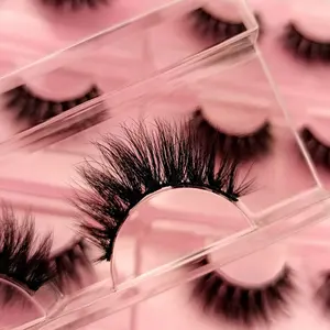 false fake eye lashes vendor suppliers wholesale natural 15-20mm fluffy 3d mink full strip faux mink eyelashes lashes