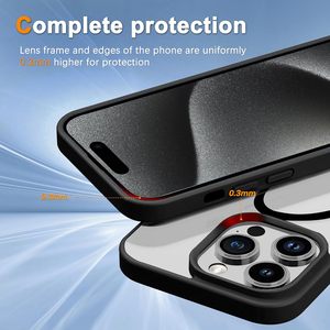 Fundas Magnéticas Delgadas Transparentes de TPU+Acrílico Anti-Rayones y Resistentes a Golpes con Carga Inalámbrica para Teléfonos Móviles 15 Pro 17 Air 16 Promax - Product Image 2