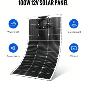 Panneau solaire monocristallin flexible ultra-léger Alecter Solar APH-P152 100W, haute efficacité 23%, étanche IP67 - Product Image 1