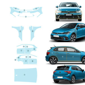 Для <span class=keywords><strong>VOLKSWAGEN</strong></span> <span class=keywords><strong>POLO</strong></span> R LINE 2021 2022 2023 TPU полная Автомобильная прозрачная пленка против царапин предварительно разрезанная защитная пленка - Product Image 1