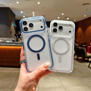เคสโทรศัพท์แบบใสพร้อมวงแหวนแม่เหล็ก สำหรับ iPhone 18 17 16 15 14 Pro Max  แบบลูกฟูก  ป้องกันแรงกระแทก ป้องกันการตก - Product Image 1
