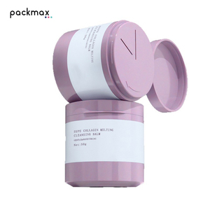 Pot en PP rectangulaire de 50g avec couvercle à clapet, distributeur rotatif pour baume nettoyant solide, conteneur cosmétique vide biodégradable jetable - Product Image 1