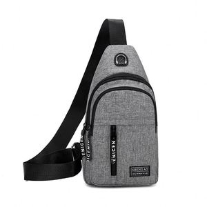 M0572 Bolso de Pecho Moderno, Riñonera Económica para Hombre, Bolso Cruzado con Orificio para Auriculares, Bolso de Cintura para Teléfono para Deportes al Aire Libre - Product Image 2