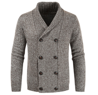 Großhandel Herren Strickjacke Lässiger Einfarbiger Winter Herbst Kurzer Kaschmir Weihnachts-Strickpullover für Männer