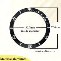 ROAB Pièces de montre en aluminium personnalisées, insert de lunette de montre 37,6 mm pour Rlx SUB 16610