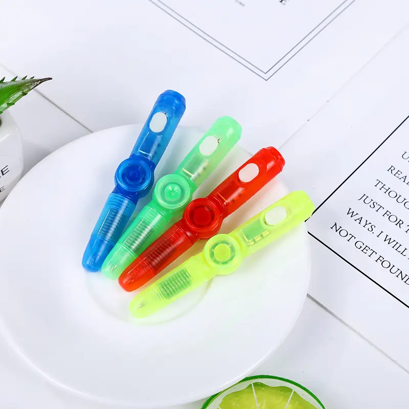 Çocuk oyuncak rahatlatmak basınç yılbaşı parti vermek oyun komik ışık LED fidget Gyro topu tükenmez kalem parmak el Spinner kalem