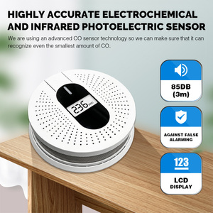 <strong>Smoke</strong> And Co Combined <strong>Detectors</strong> Alarm <strong>Smoke</strong> And Carbon Monoxide <strong>Detector</strong> <strong>With</strong> LCD Display - Product Image 2