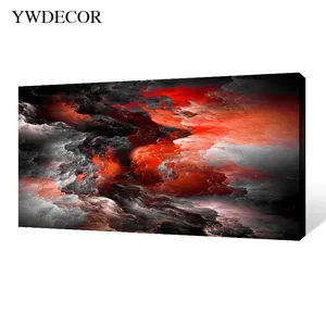 Luxury black and grey Nordic cloud canvas painting abstract wall art pictures and posters for home office decor