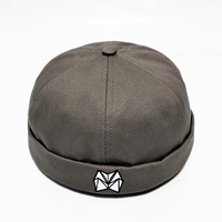 Casquette Docker sans visière en coton brodée sur mesure, vente en gros