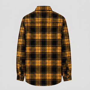 Camisa de Franela a Cuadros de Manga Larga para Hombre, de Alta Calidad, Corte Regular, Informal, de Algodón, con Botones - Product Image 2