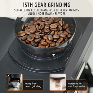 Mini <span class=keywords><strong>Machine</strong></span> à Café Espresso Semi-Automatique à Grains pour la Maison <span class=keywords><strong>avec</strong></span> <span class=keywords><strong>Broyeur</strong></span> - Product Image 6