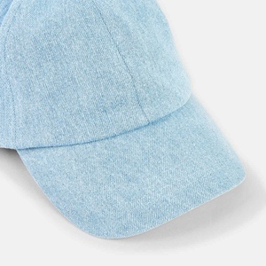Wholesale Custom logo <b>Light</b> Blue Cotton Baseball Cap 6-Panel Adjustable Unisex Casual <b>Hat</b> Spring Summer Wear Bulk supplier - Product Image 2