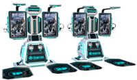 Machine d'arcade interactive de tir au pistolet 9D VR, jeu de réalité virtuelle en métal et fibre de verre pour les aéroports, les centres commerciaux