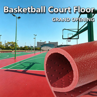 HANLI - Suelo de PVC Antideslizante de 5.0 mm con Diseño de Grano de Piedra para Exteriores, Suelo Duradero para Canchas de Baloncesto, Absorción de Impactos, Diseño Ecológico