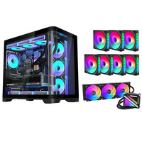 Mid Tower Gaming Computer Case CPU Cabinet USB3.0 White ATX Pc Case With Curved Tempered Glass