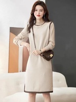 Nouvelle Arrivée Robe Pull Femme Col Rond Manches Longues Ceinture Élégante Super Douce Haute Qualité