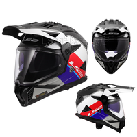 Casque de moto LS2 MX702 Rally à double visière, certifié ABS PC, pour toutes saisons, visière double, motocross, descente, état neuf