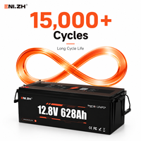 Batterie LiFePO4 à décharge profonde Enlzh 12,8 V 628 Ah 8038 Wh pour systèmes solaires de camping-cars
