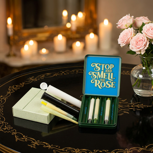 Boîte en métal rectangulaire classique avec 6 filtres à cigarettes jetables, parfum Rose, pour accessoires fumeurs - Product Image 1