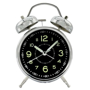 Đồng hồ báo thức kim loại im lặng 4 inch, kiểu cổ điển, để bàn nhỏ, đồng hồ để bàn học sinh, chuông lớn - Product Image 4