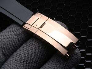 40mm đen gốm bezel đen quay Số dây đeo cao su tự động Swiss biển Chronometer nam sang trọng tăng Vàng Du thuyền xem - Product Image 5