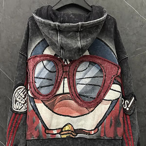 Sudadera con capucha de gato robótico de dibujos animados para mujer abrigo de suéter superior de moda informal Suelto - Product Image 1