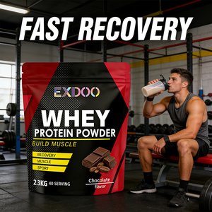 אבקת חלבון מי גבינה סיטונאית בטעם שוקולד כפול עשיר, תוסף תזונה לספורטאים, לעלייה במסת שריר - Product Image 2