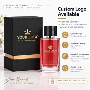 Gold Foil LOGO Rigid Cardboard Recycled Essential Oil Perfume Cosmetic Packaging Paper Gift Box - Product Image 1