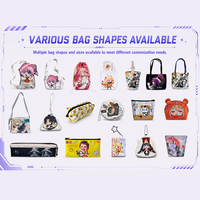 Étui à crayons cylindrique personnalisé, imprimé par sublimation, sac de papeterie à fermeture éclair, marchandises d'anime, fabricant OEM, vente en gros